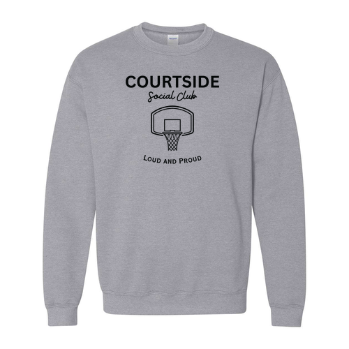 Courtside Social Club -- Gildan Heavy Blend Crew Neck Sweatshirt -- Sport Grey