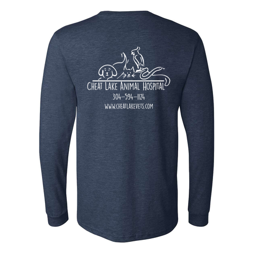 Bella+Canvas Unisex Heather Cvc Long Sleeve Tee- Heathers -- Heather Navy