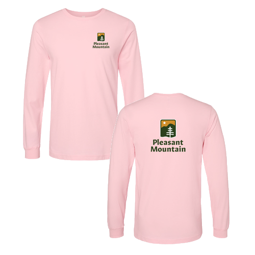 Pleasant Mountain Logo 2 Full color -- Longsleeve Pink