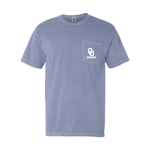 Comfort Colors Short Sleeve Pocket Tee -- Ice Blue