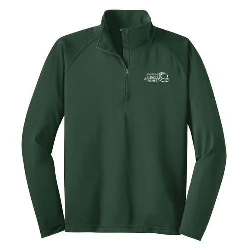 Sport Tek Sport Wick Stretch Half Zip Pullover -- Forest Green