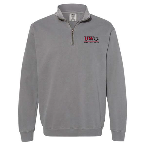 Comfort Colors Unisex Quarter-Zip Sweatshirt -- Grey (Embroidery)
