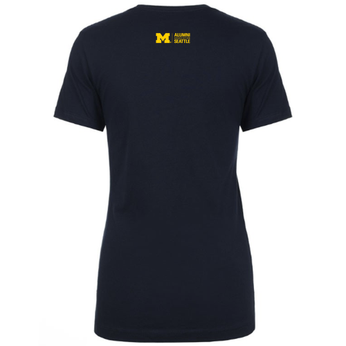 Ladies Next Level Soft Fitted Boyfriend Tee -- Midnight Navy