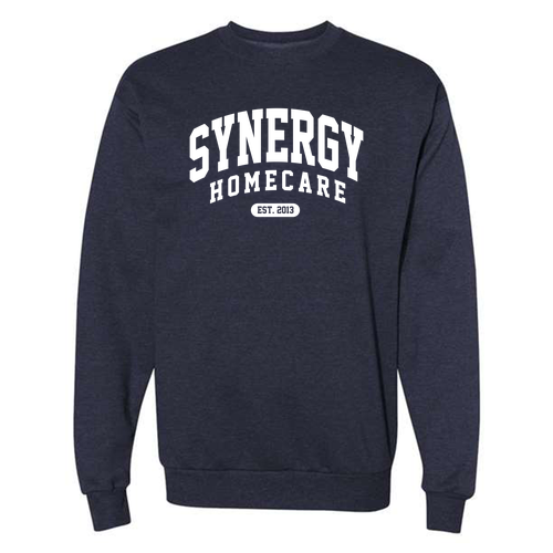 Hanes EcoSmart Crewneck Sweatshirt -- Heather Navy
