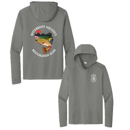 Sport-Tek Posi-UV Pro Long Sleeve Hoodie -- Dark Smoke Grey