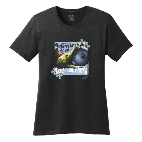 Port and Company Ladies Core Cotton Tee -- Jet Black