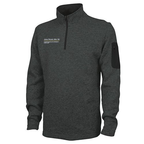 Charles River Mens Heathered Fleece Pullover -- Charcoal Heather