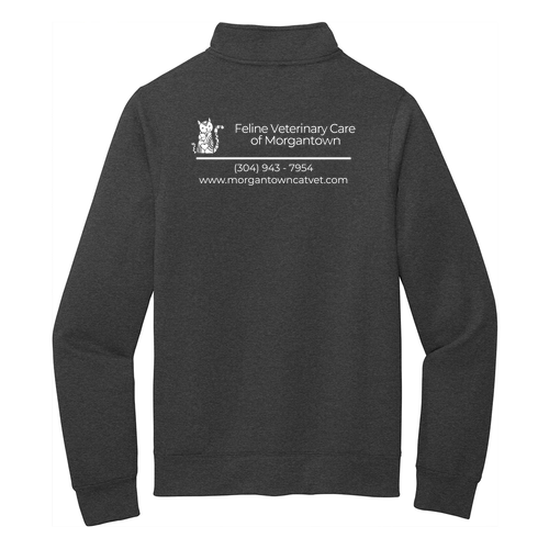 Port and Company Core Fleece Quarter-Zip Pullover Sweatshirt -- Dark Heather Grey