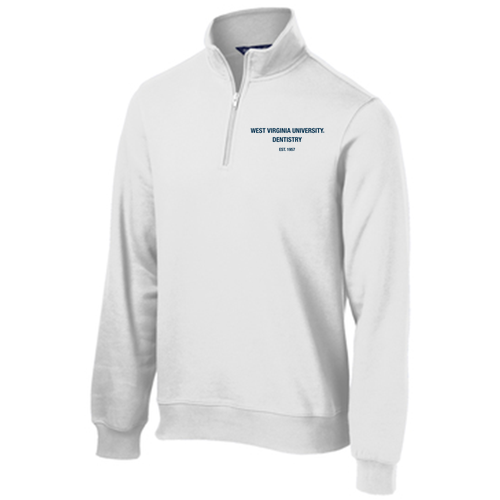 Sport Tek Quarter Zip Sweatshirt -- White