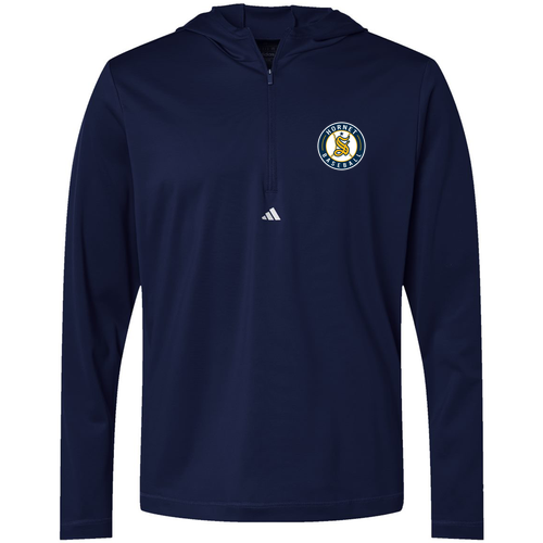 Adidas Lightweight Performance Quarter-Zip Hooded Pullover -- Collegiate Navy