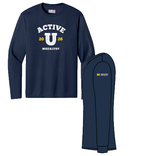 Unisex Performance Longsleeve T-Shirt -- Navy