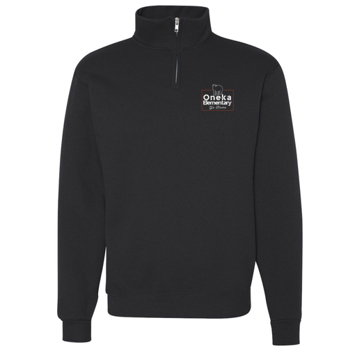 Jerzees 9.3 Oz 50/50 Nublend Quarter Zip Sweatshirt Adult -- Black