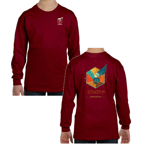 Gildan Youth Heavy Cotton Longsleeve -- Garnet