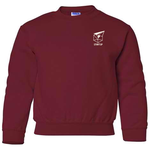 Gildan Heavy Blend Youth Crew Neck Sweatshirt -- Garnet