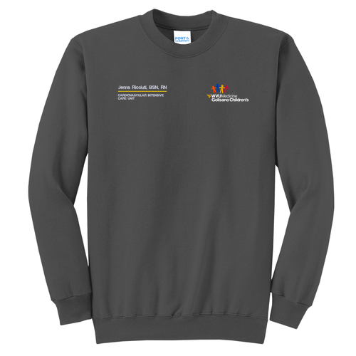 Port and Company Classic Crewneck Sweatshirt -- Charcoal