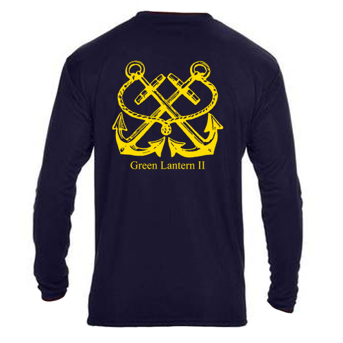 A4 Mens Longsleeve Performance Cooling T-Shirt -- Navy