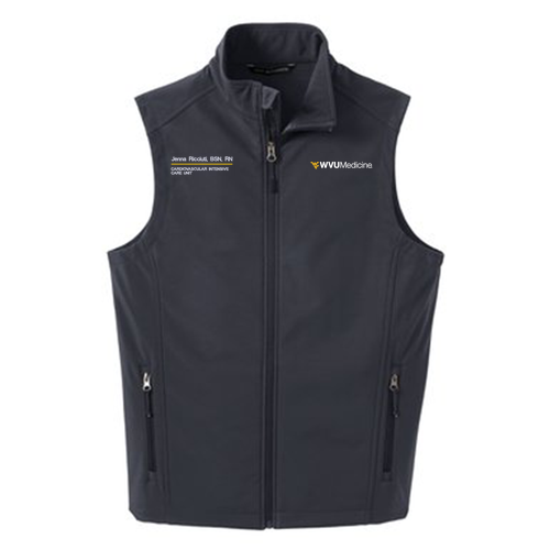 Embroidered Port Authority Core Soft Shell Vest -- Battleship Grey