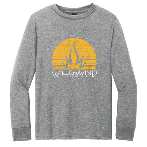 District Youth Perfect Tri Long Sleeve Tee -- Grey Frost