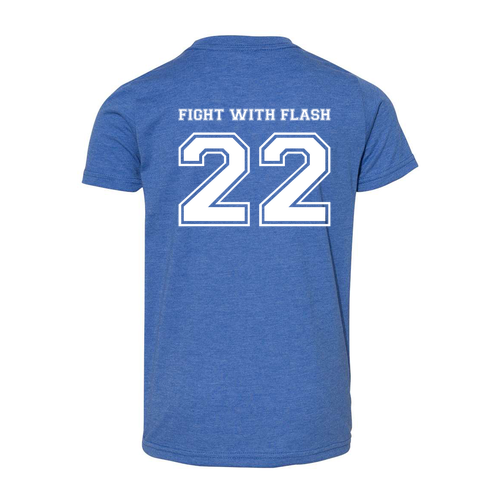 YOUTH Bella Canvas Heather CVC Short Sleeve Tee -- Heather True Royal