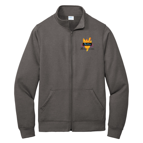 Port and Company Core Fleece Full-Zip Sweatshirt -- Charcoal