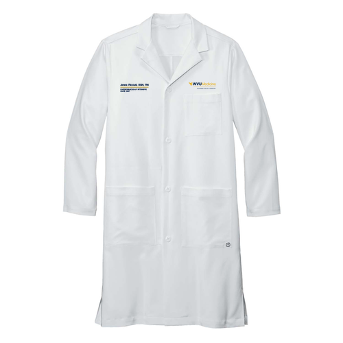 Potomac Valley Hospital Wonderwink Men's Long Lab Coat -- White