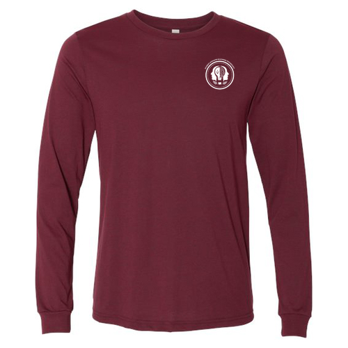 Bella+Canvas Unisex Heather Cvc Long Sleeve Tee- Heathers -- Heather Cardinal