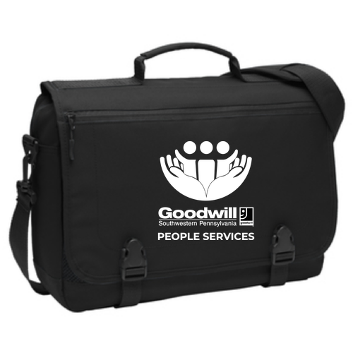 Port Authority Messenger Briefcase -- Black