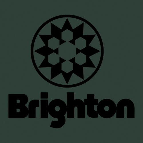 Brighton Logo 2 Black Ink -- Short Sleeve Forest Green