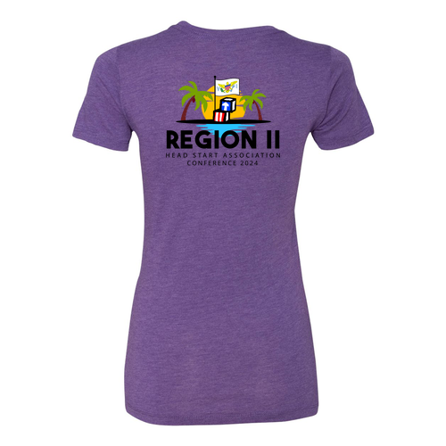 Next Level Apparel Ladies Tri Blend Crew -- Purple Rush