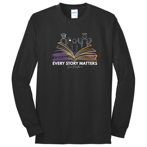 Port and Company Long Sleeve 50/50 T Shirt -- Jet Black