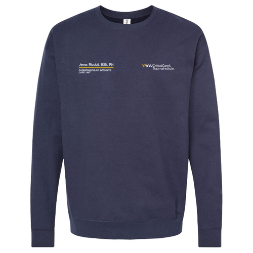 Gender Care Heart Tultex Fleece Crewneck Sweatshirt -- Navy