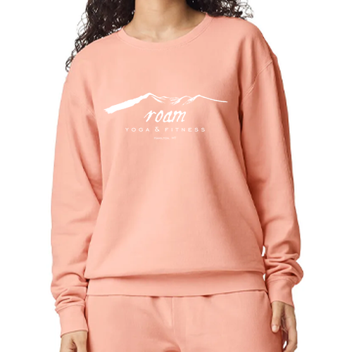 Comfort Colors Lightweight Adult Ringspun Crewneck Sweatshirt -- Peachy