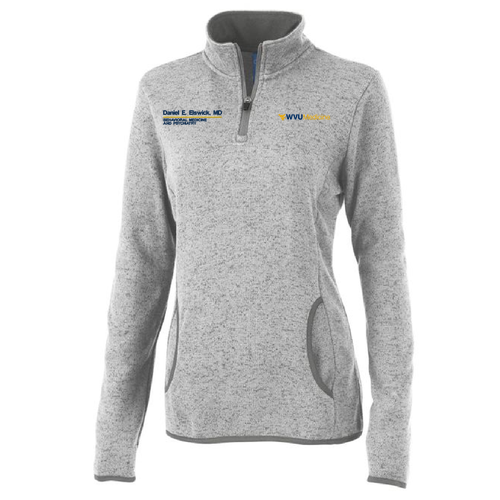 Charles River Womens Heathered Fleece Pullover -- Light Grey Heather