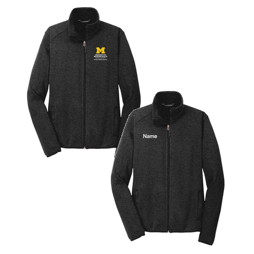 Port Authority Sweater Fleece Jacket -- Black Heather