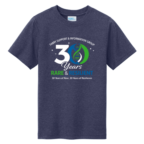 Youth Port & Company Tri-Blend 30 Years Tee -- Team Navy Heather