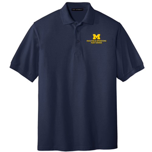 Mens/Unisex Port Authority Tall Silk Touch Sport Shirt -- Navy, Fleet Garage, $37