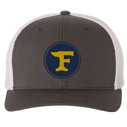 Yupoong Flexfit Trucker Hat -- Charcoal / White