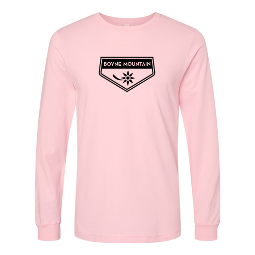 Boyne Mountain Logo 1 Black Ink -- Long Sleeve Pink