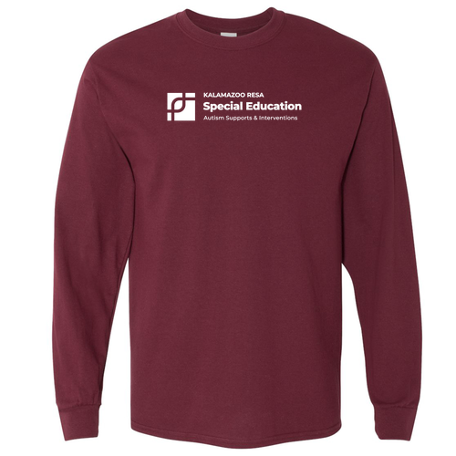 Gildan Heavy Cotton Longsleeve Basic T-Shirt -- Maroon