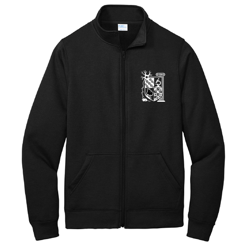 Port and Company Core Fleece Cadet Full-Zip Sweatshirt -- Jet Black