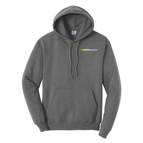 Port and Company Core Fleece Pullover Hooded Sweatshirt -- Graphite Heather