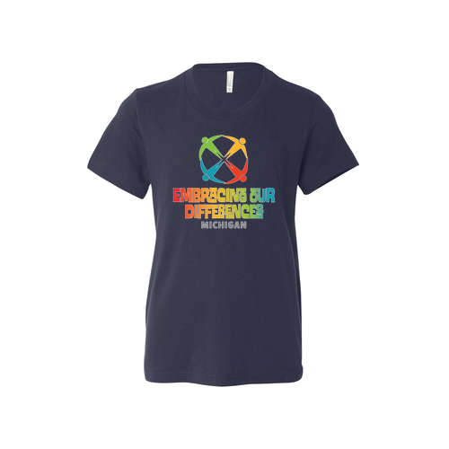 Youth Bella Canvas Soft Fitted Short-Sleeve T-Shirt -- Navy