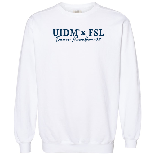 Comfort Colors Unisex Garment-Dyed Crewneck Sweatshirt -- White
