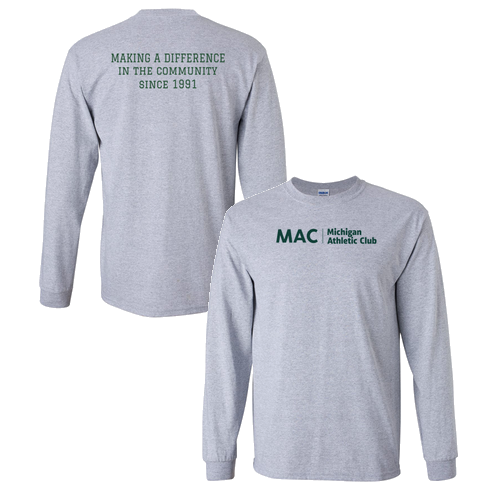 Gildan Ultra Cotton Longsleeve Basic T-Shirt -- Sport Grey