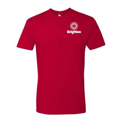 Brighton Logo 2 White Ink -- Short Sleeve Red