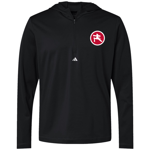 Adidas Lightweight Performance Quarter-Zip Hooded Pullover -- Black