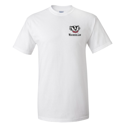 Bucky Badger UW Law T-shirt -- White