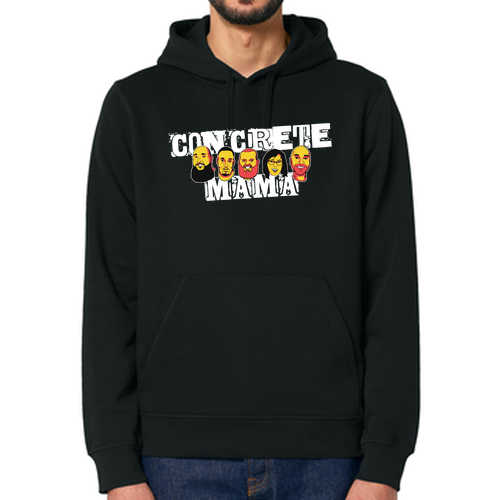 Stanley/Stella Unisex Drummer 2.0 Hooded Sweatshirt (Faces) -- Black