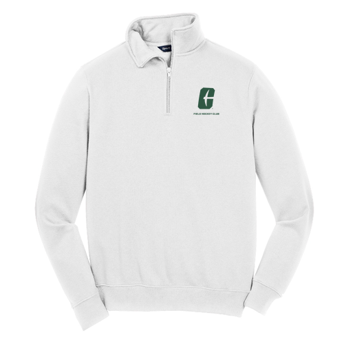 Sport Tek Quarter Zip Sweatshirt -- White