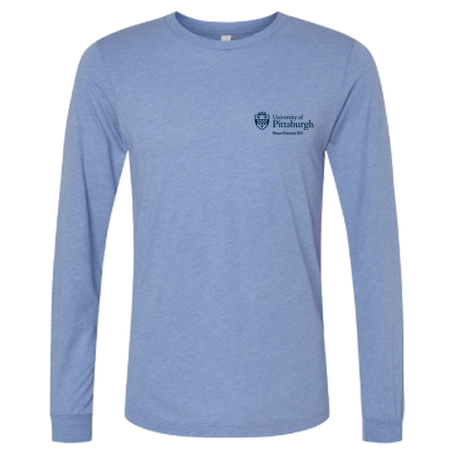 Bella+Canvas Unisex Triblend Long Sleeve Tee -- Blue Triblend